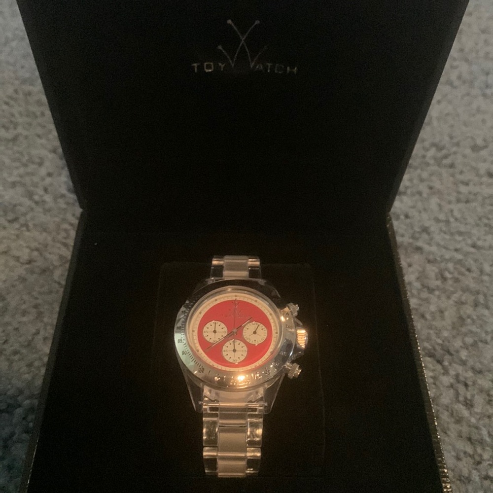 Toy Watch Never Worn Clear and Pink